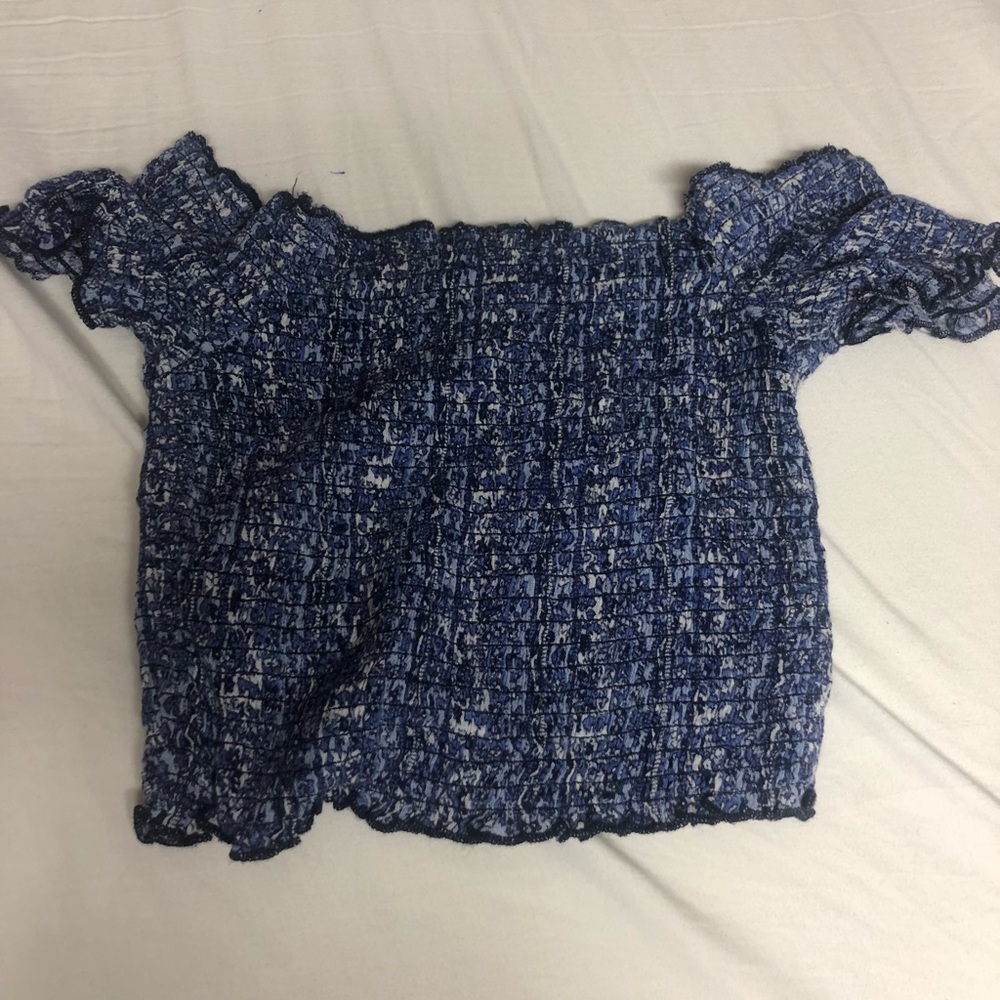 Ribbed Floral Crop Top